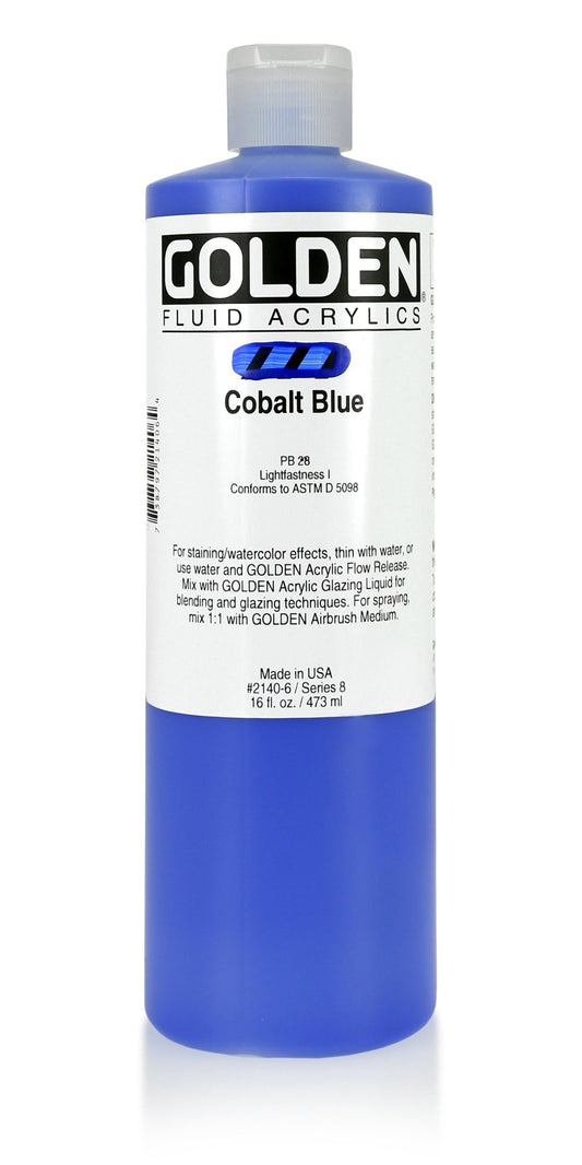 Golden Fluid Acrylic 473ml Cobalt Blue - theartshop.com.au