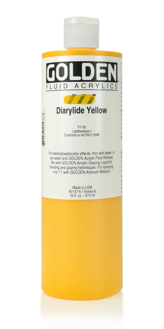 Golden Fluid Acrylic 473ml Diarylide Yellow - theartshop.com.au