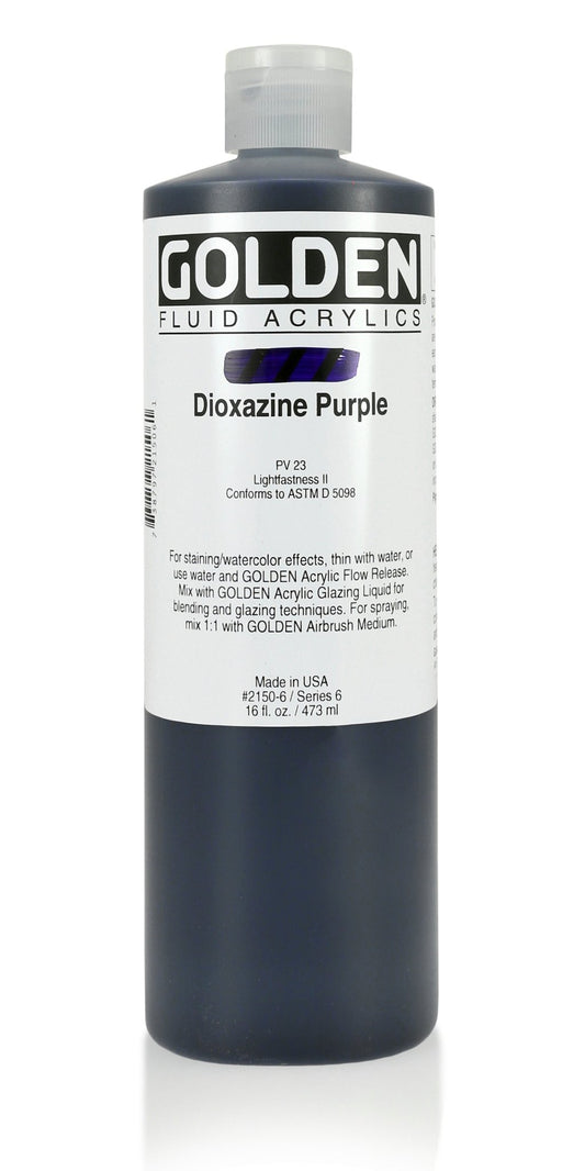 Golden Fluid Acrylic 473ml Dioxazine Purple - theartshop.com.au