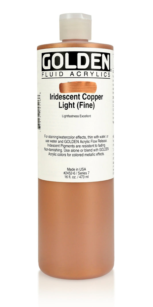 Golden Fluid Acrylic 473ml Iridescent Copper Light (fine) - theartshop.com.au