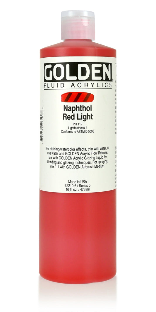 Golden Fluid Acrylic 473ml Naphthol Red Light - theartshop.com.au