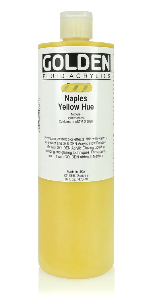 Golden Fluid Acrylic 473ml Naples Yellow Hue - theartshop.com.au