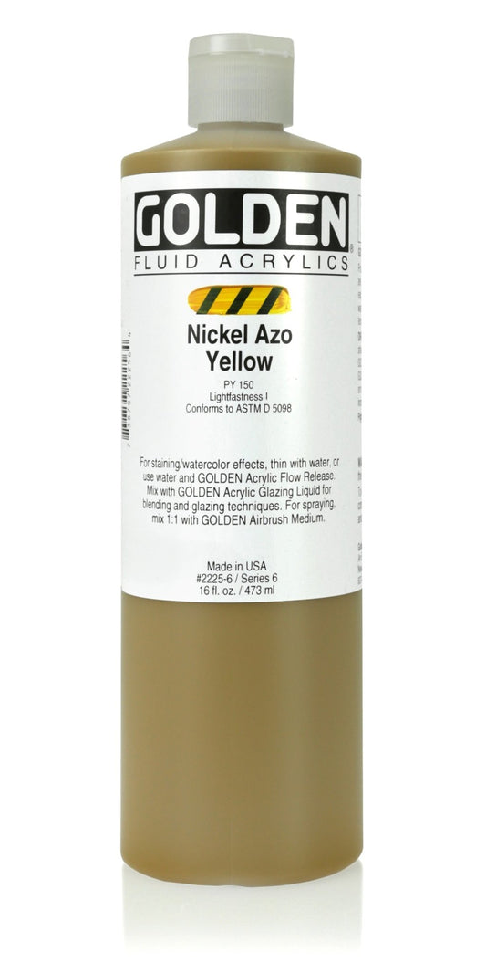Golden Fluid Acrylic 473ml Nickel Azo Yellow - theartshop.com.au