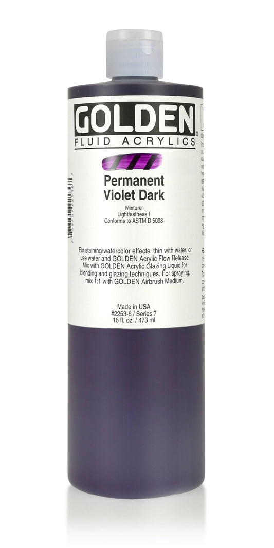 Golden Fluid Acrylic 473ml Permanent Violet Dark - theartshop.com.au