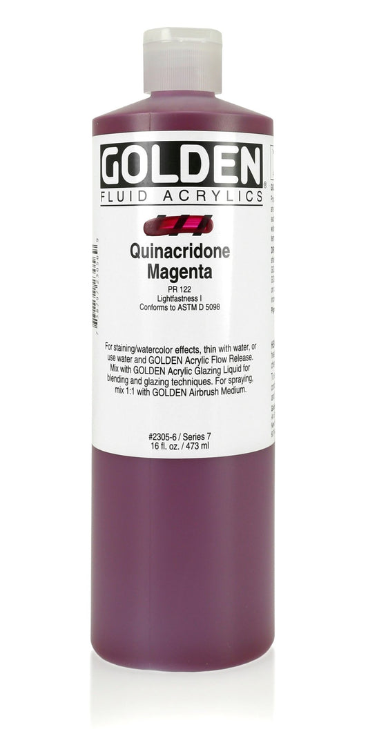Golden Fluid Acrylic 473ml Quinacridone Magenta - theartshop.com.au