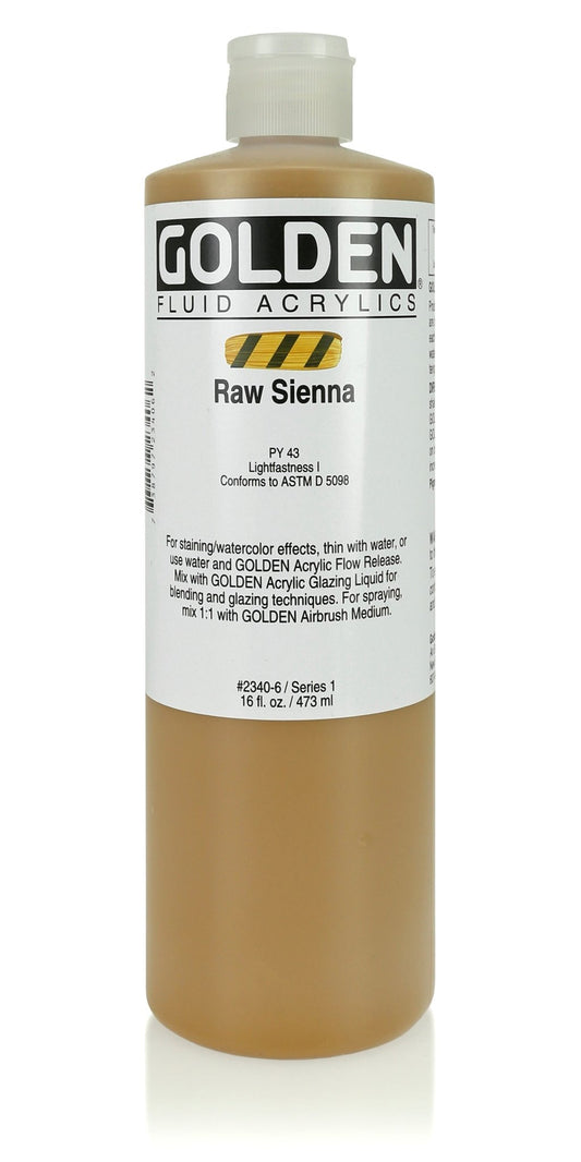 Golden Fluid Acrylic 473ml Raw Sienna - theartshop.com.au