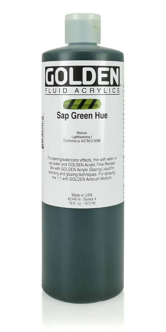 Golden Fluid Acrylic 473ml Sap Green Hue - theartshop.com.au