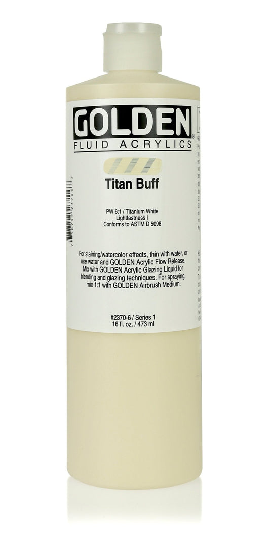 Golden Fluid Acrylic 473ml Titan Buff - theartshop.com.au