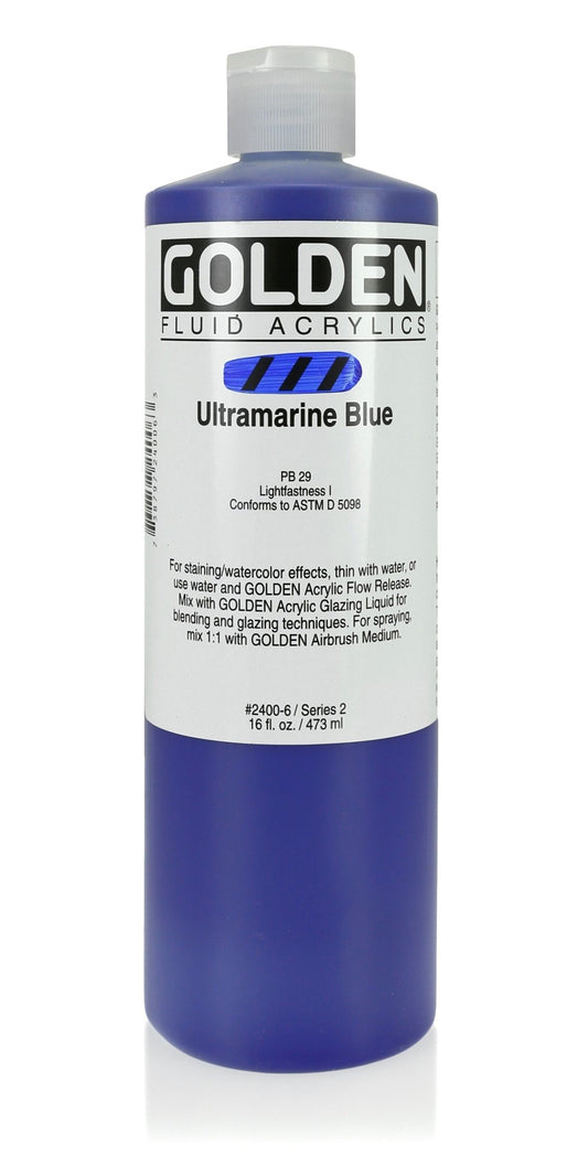 Golden Fluid Acrylic 473ml Ultramarine Blue - theartshop.com.au