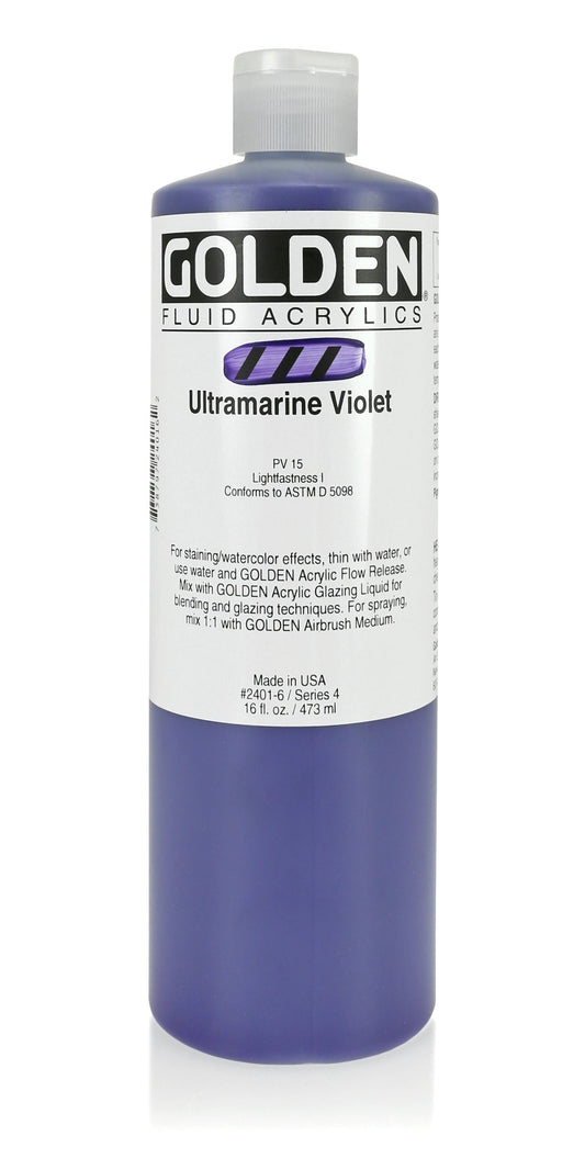Golden Fluid Acrylic 473ml Ultramarine Violet - theartshop.com.au