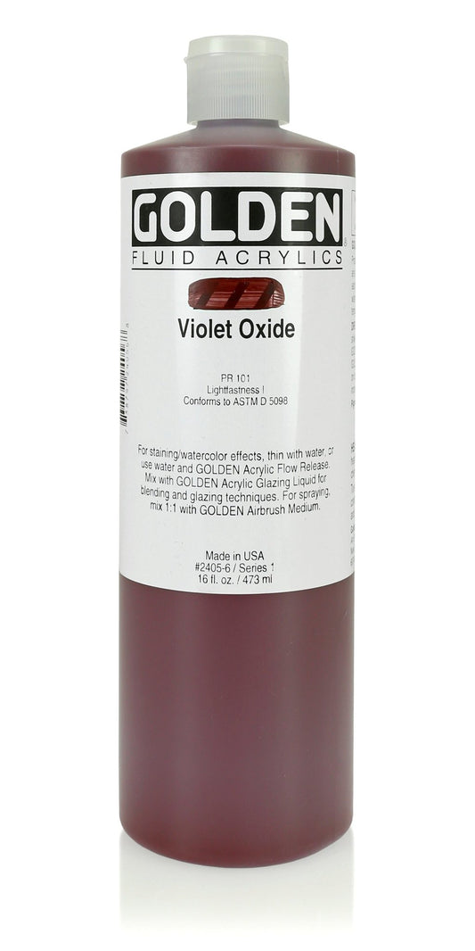 Golden Fluid Acrylic 473ml Violet Oxide - theartshop.com.au