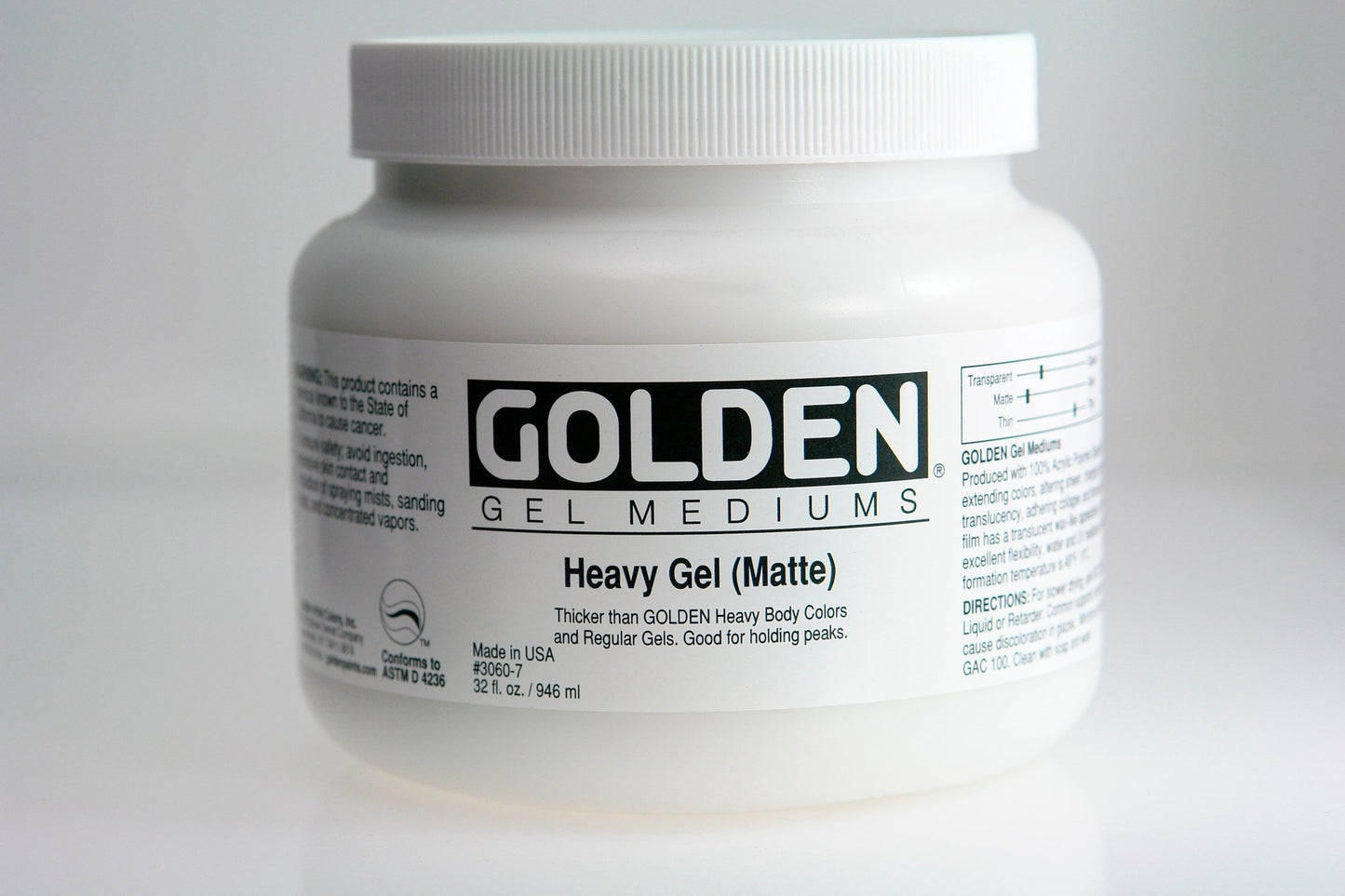 Golden Heavy Gel (Matte) 946ml - theartshop.com.au