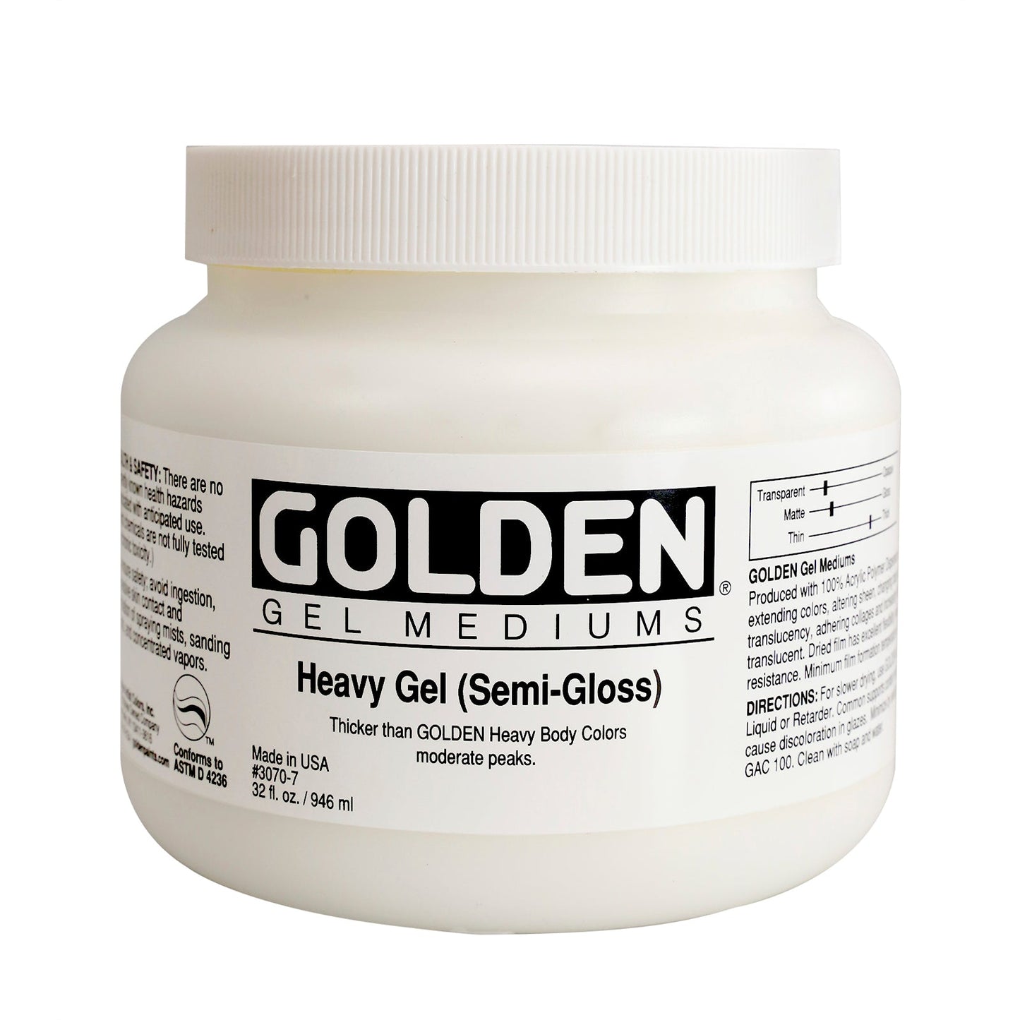 Golden Heavy Gel (Semi-Gloss) 946ml - theartshop.com.au
