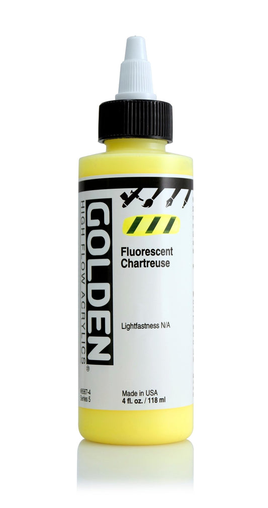 Golden Hi Flow Acrylic 118ml Fluorescent Chartreuse - theartshop.com.au