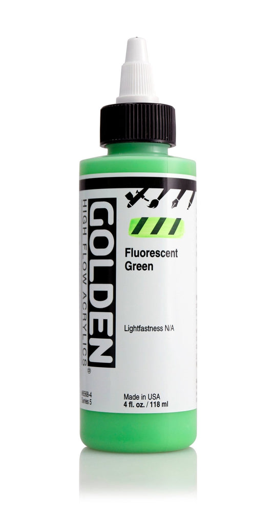 Golden Hi Flow Acrylic 118ml Fluorescent Green - theartshop.com.au
