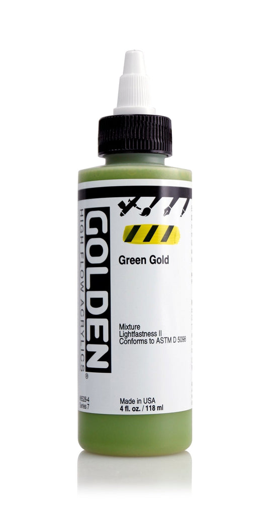 Golden Hi Flow Acrylic 118ml Green Gold - theartshop.com.au