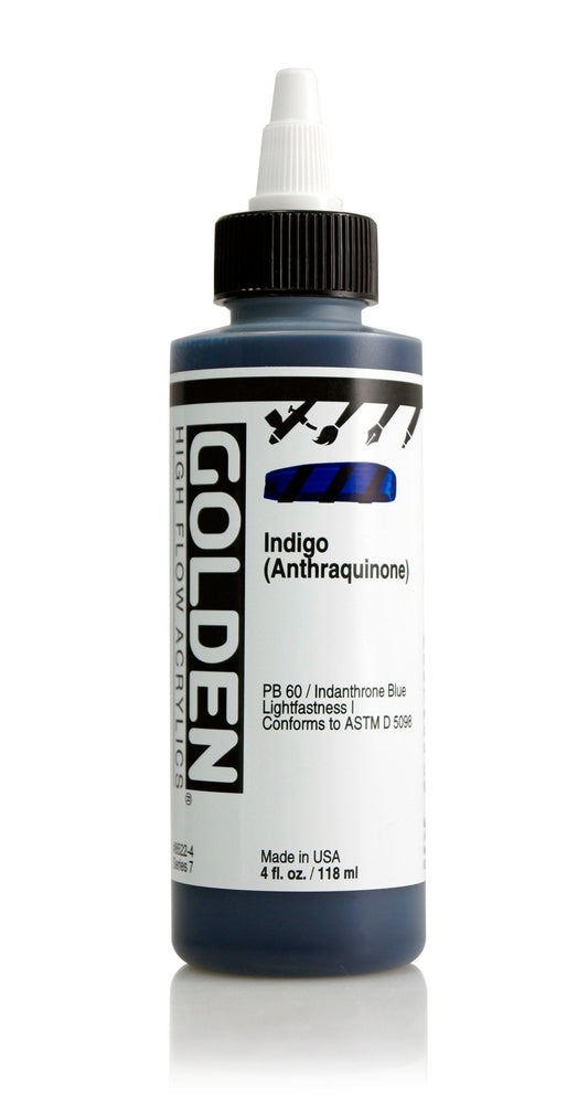 Golden Hi Flow Acrylic 118ml Indigo (Anthraquinone) - theartshop.com.au