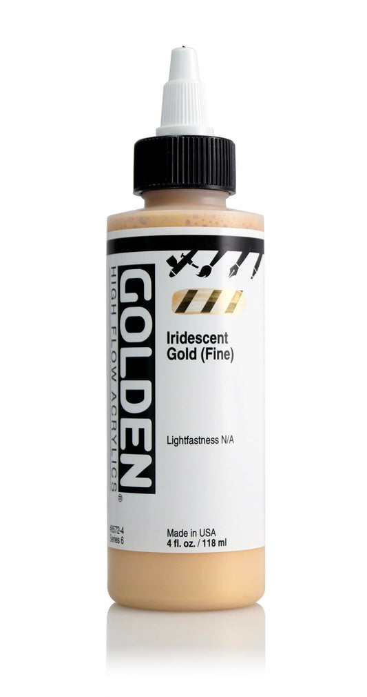 Golden Hi Flow Acrylic 118ml Iridescent Gold (fine) - theartshop.com.au