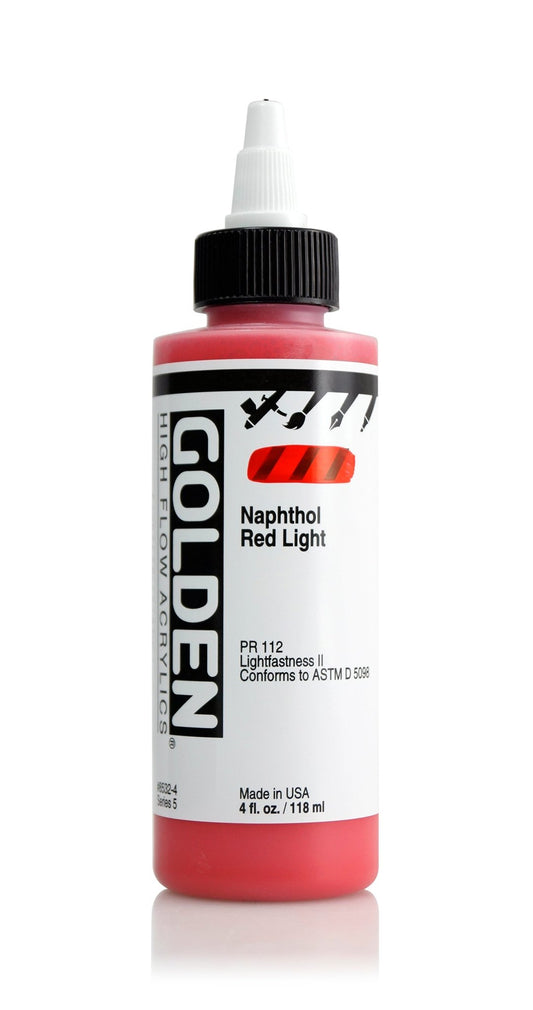 Golden Hi Flow Acrylic 118ml Naphthol Red Light - theartshop.com.au