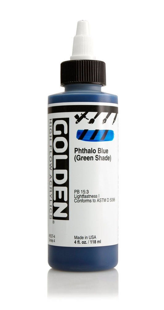 Golden Hi Flow Acrylic 118ml Phthalo Blue Green Shade - theartshop.com.au