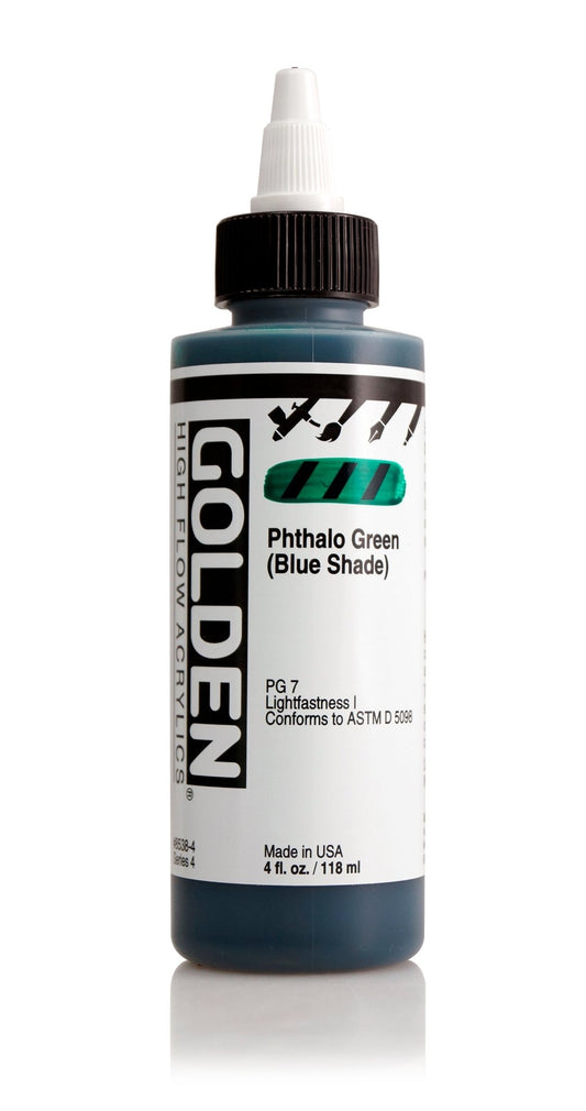 Golden Hi Flow Acrylic 118ml Phthalo Green Blue Shade - theartshop.com.au