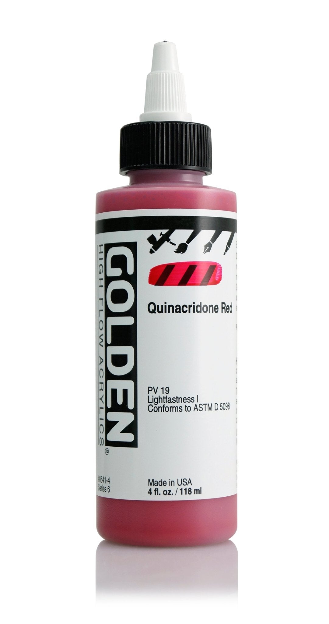 Golden Hi Flow Acrylic 118ml Quinacridone Red - theartshop.com.au