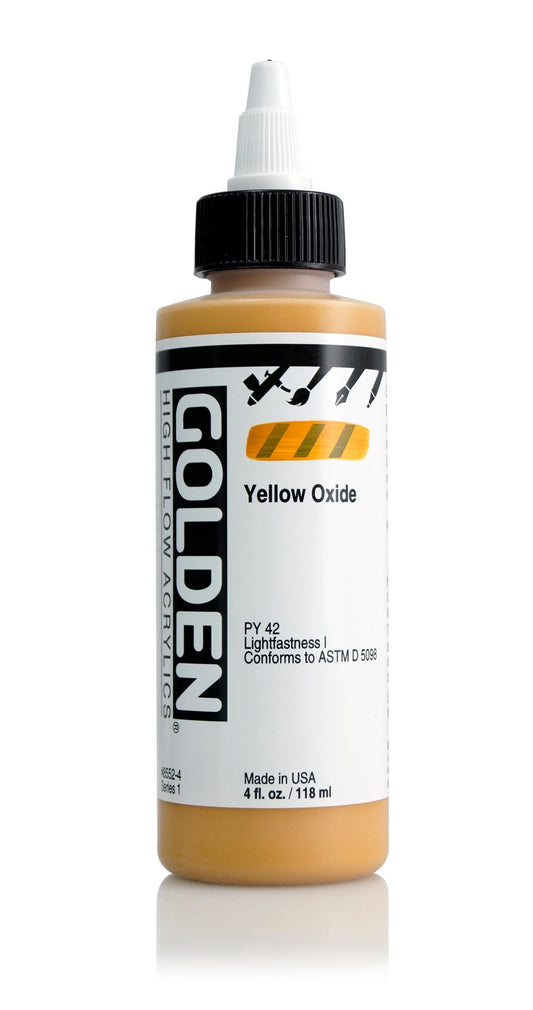 Golden Hi Flow Acrylic 118ml Yellow Oxide - theartshop.com.au