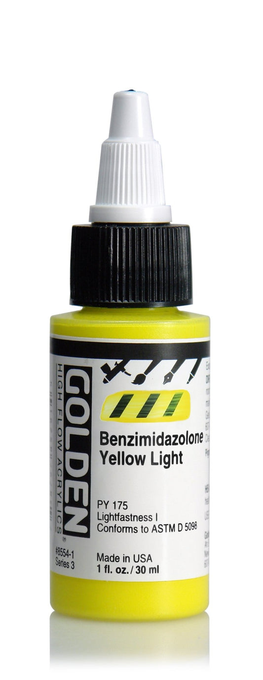 Golden Hi Flow Acrylic 30ml Benzimidazolone Yellow Light - theartshop.com.au