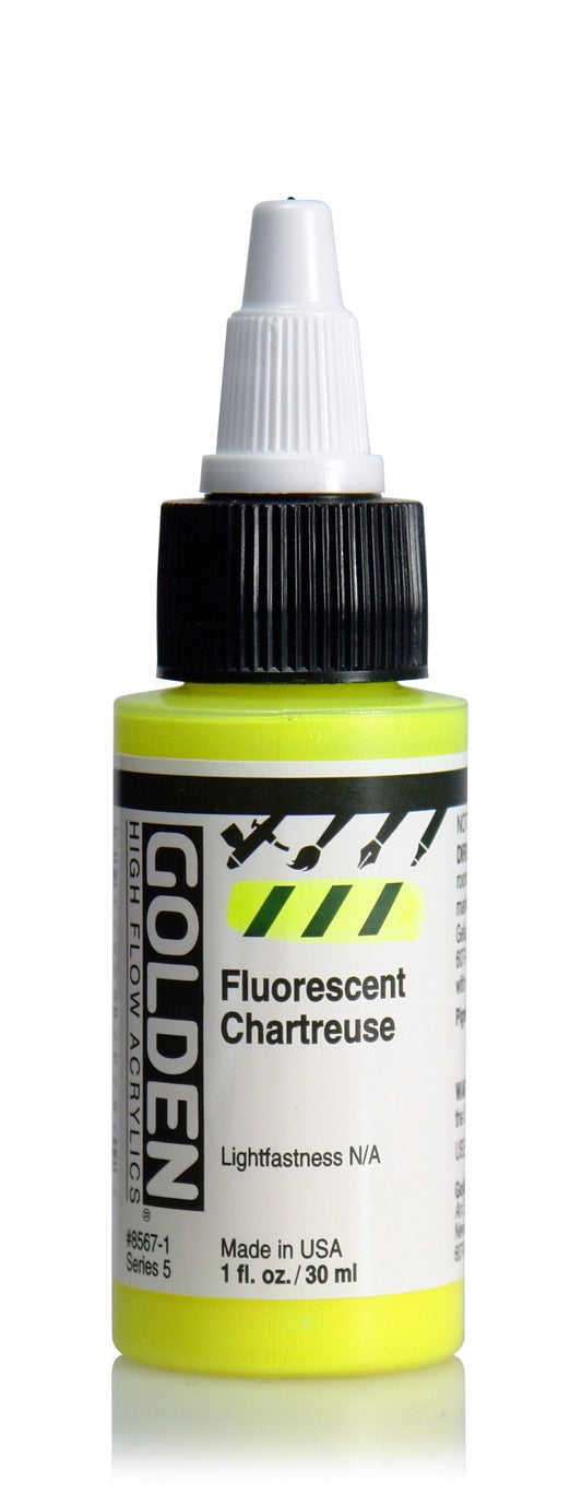 Golden Hi Flow Acrylic 30ml Fluorescent Chartreuse - theartshop.com.au