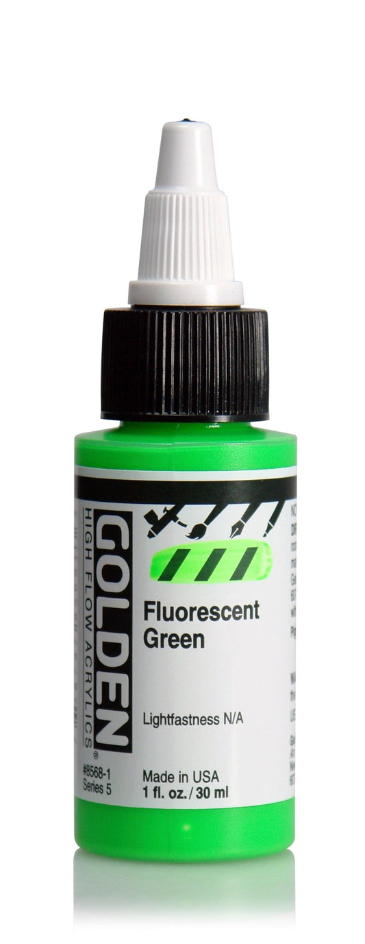 Golden Hi Flow Acrylic 30ml Fluorescent Green - theartshop.com.au