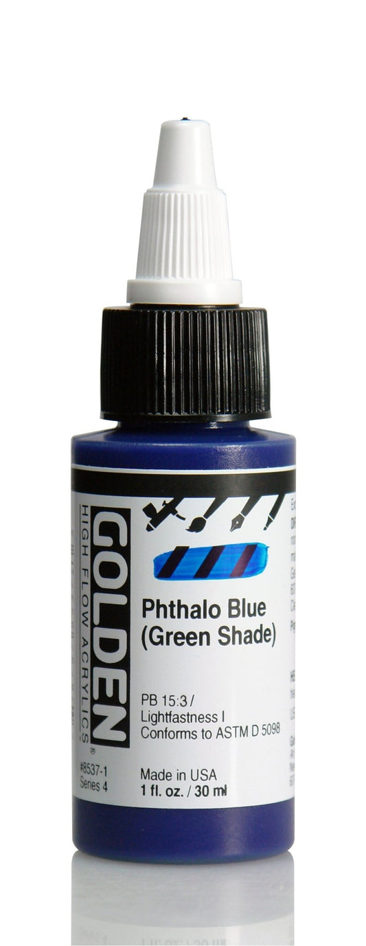 Golden Hi Flow Acrylic 30ml Phthalo Blue Green Shade - theartshop.com.au