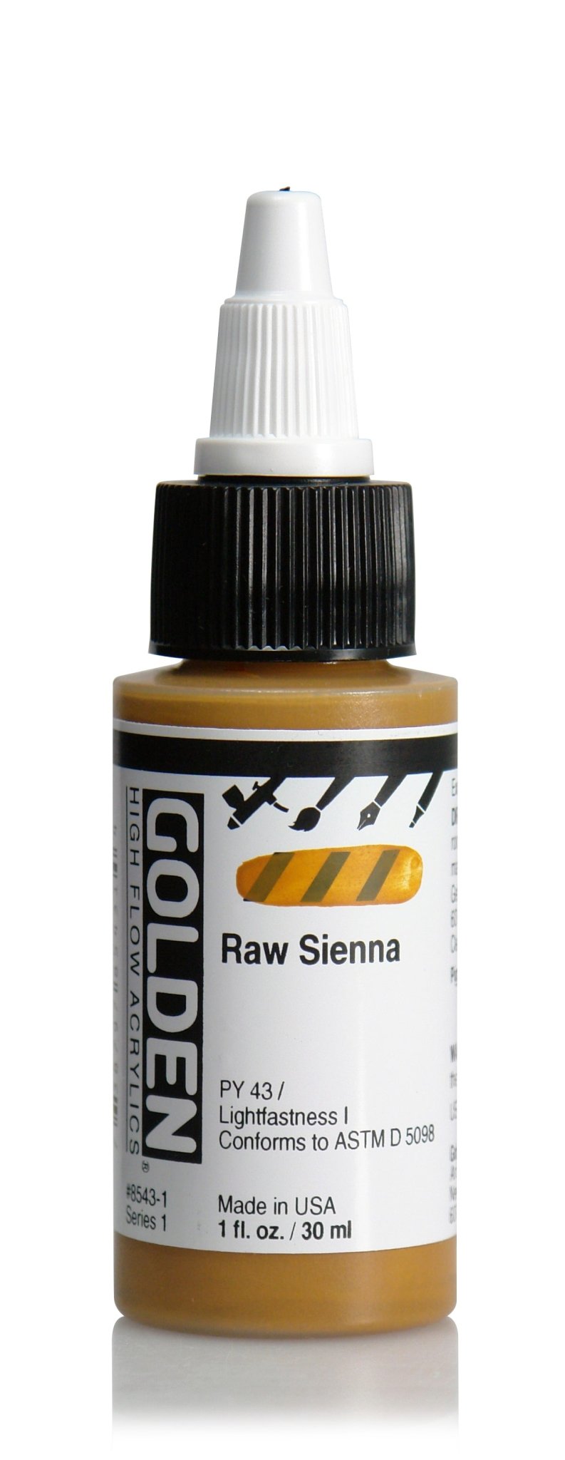 Golden Hi Flow Acrylic 30ml Raw Sienna - theartshop.com.au