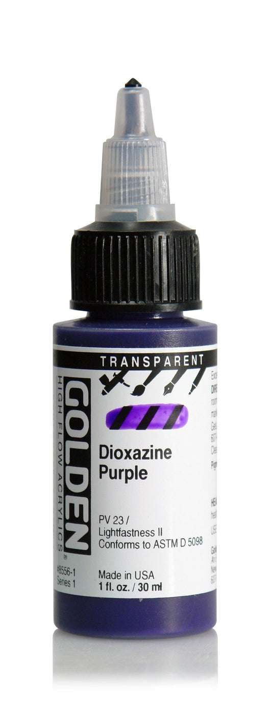 Golden Hi Flow Acrylic 30ml Transparent Dioxazine Purple - theartshop.com.au