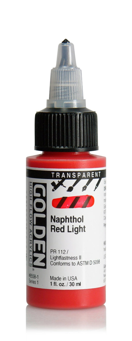 Golden Hi Flow Acrylic 30ml Transparent Naphthol Red Light - theartshop.com.au