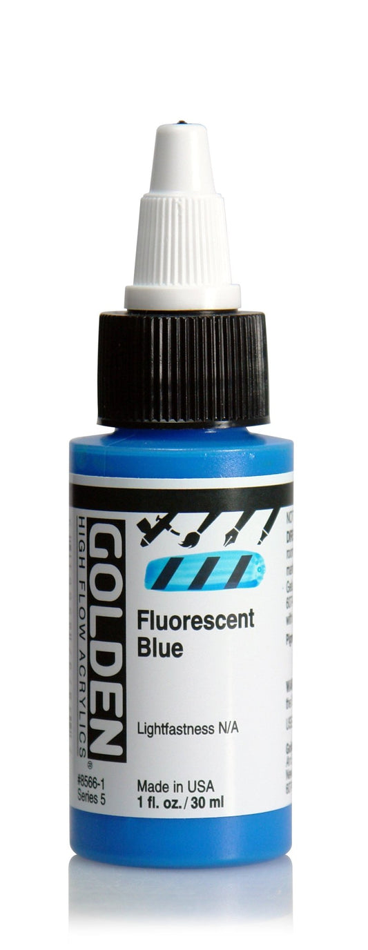 Golden High Flow Acrylic 30ml Fluorescent Blue - theartshop.com.au