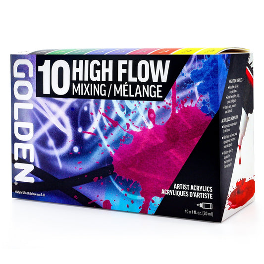 Golden High Flow Mixing Set 10 x 30ml - theartshop.com.au