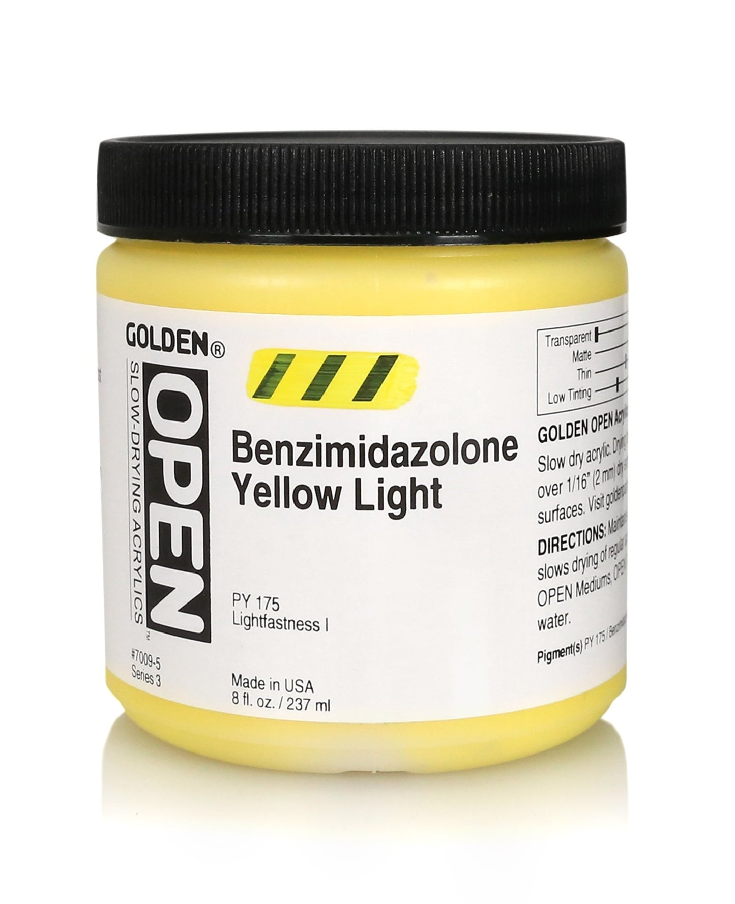 Golden Open Acrylics 237ml Benzimidazoline Yellow Light - theartshop.com.au