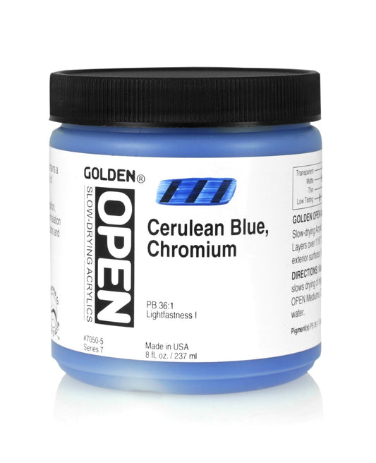 Golden Open Acrylics 237ml Cerulean Blue Chromium - theartshop.com.au