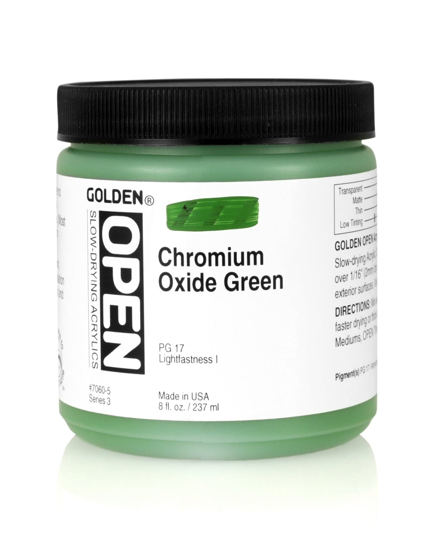 Golden Open Acrylics 237ml Chromium Green Oxide - theartshop.com.au