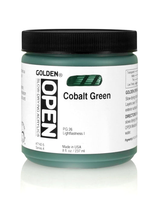 Golden Open Acrylics 237ml Cobalt Green - theartshop.com.au