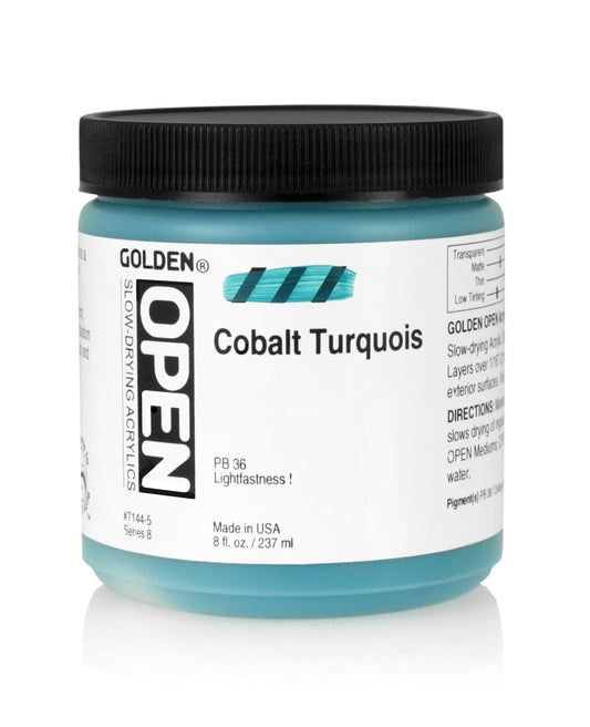 Golden Open Acrylics 237ml Cobalt Turquois - theartshop.com.au