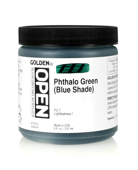 Golden Open Acrylics 237ml Phthalo Green (Blue Shade) - theartshop.com.au