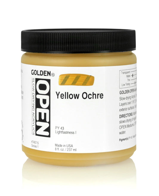 Golden Open Acrylics 237ml Yellow Ochre - theartshop.com.au