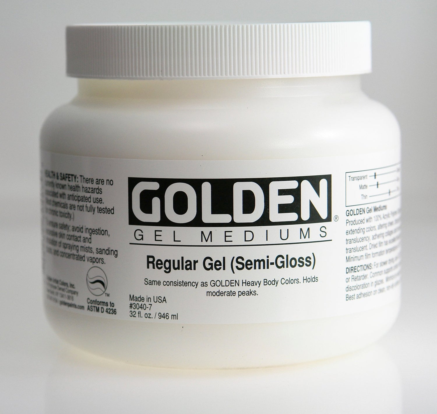 Golden Regular Gel (Semi-Gloss) 946ml - theartshop.com.au