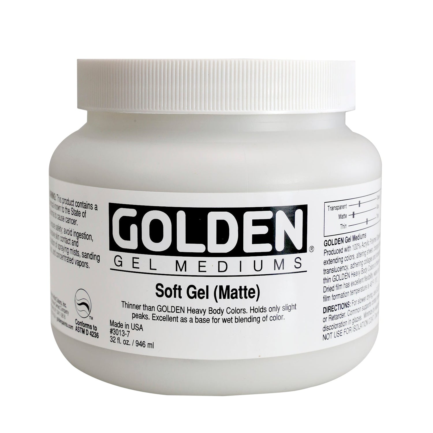 Golden Soft Gel (Matte) 946ml - theartshop.com.au
