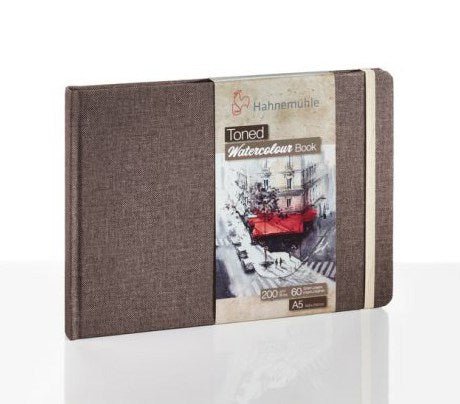 Hahnemuhle Toned Watercolour Book 200gsm Beige A5 Landscape - theartshop.com.au