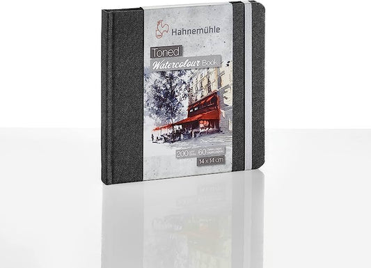 Hahnemuhle Toned Watercolour Book 200gsm Grey 5.5 x 5.5 inch - theartshop.com.au