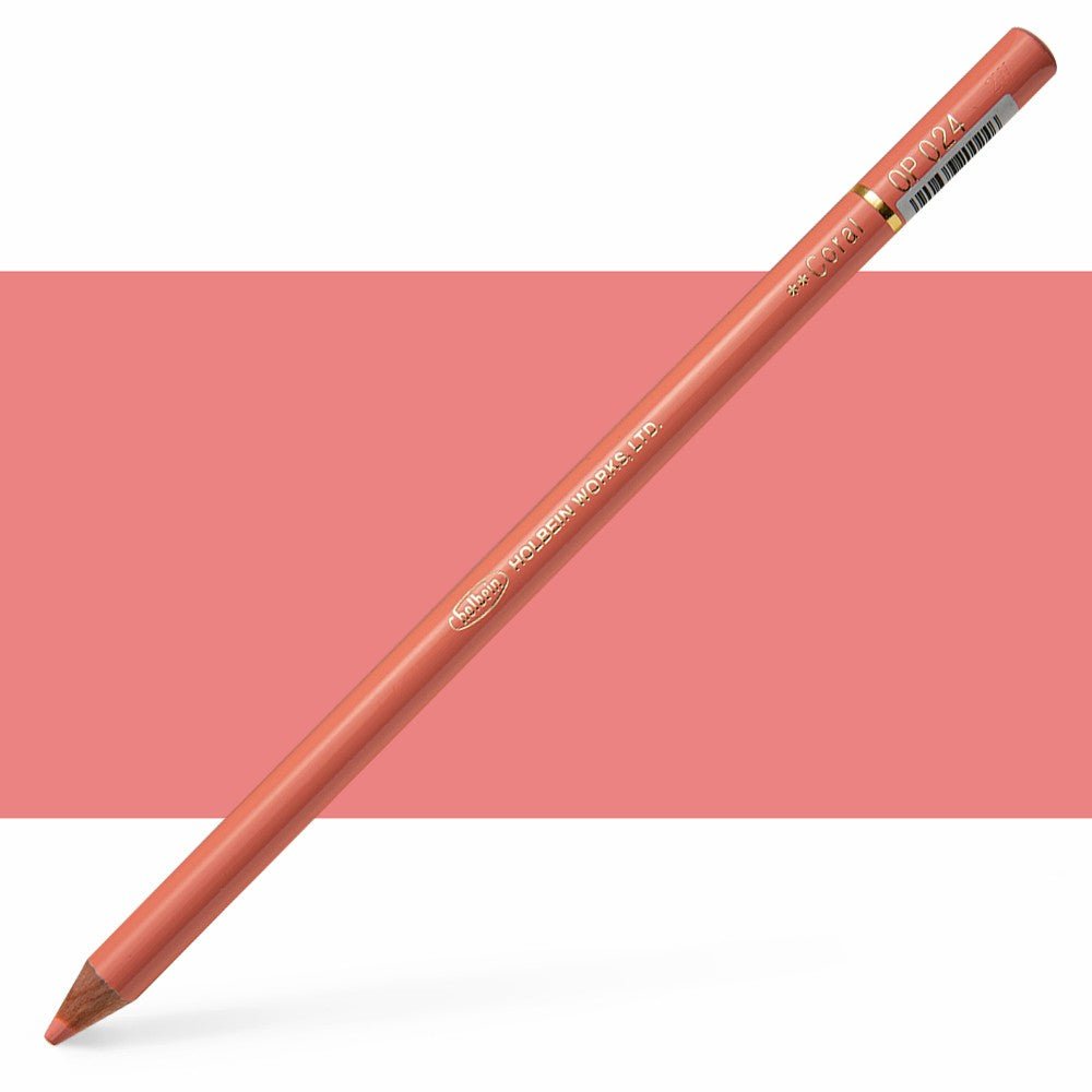 Holbein Colored Pencil OP024 Coral - theartshop.com.au
