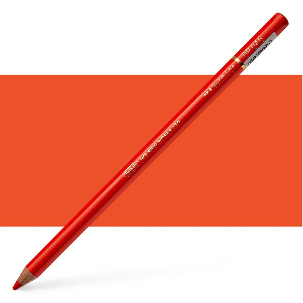 Holbein Colored Pencil OP046 Vermilion - theartshop.com.au