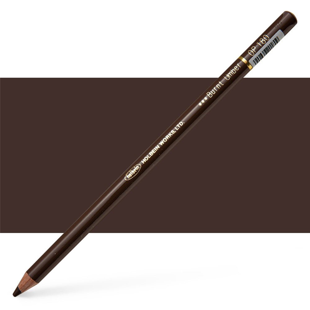 Holbein Colored Pencil OP180 Burnt Umber - theartshop.com.au